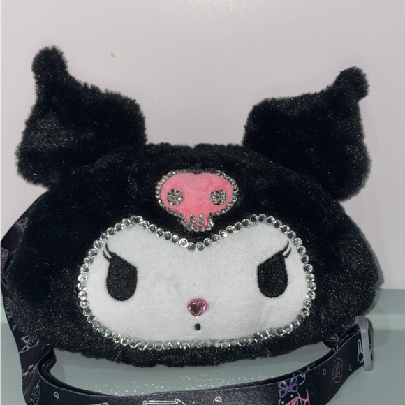 Black and White Plush Character Bag